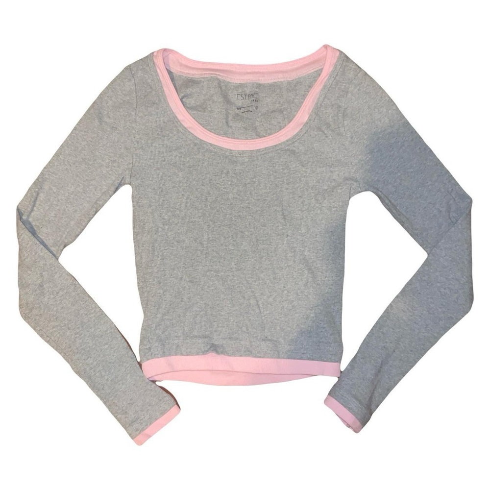Grey and Pink Pacsun Longsleeve